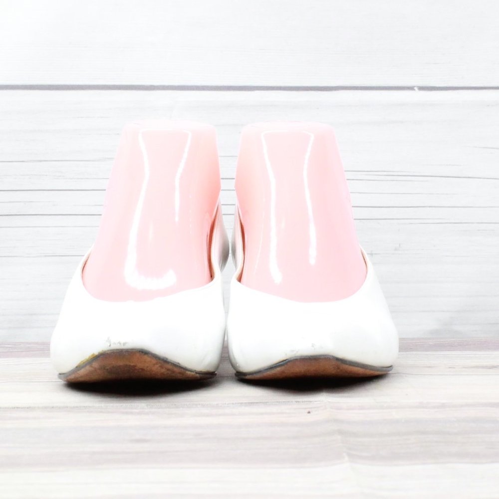 Vtg! Salvatore Ferragamo White Leather Dress Heel Pump Shoes Size 9 AA - Picture 4 of 6